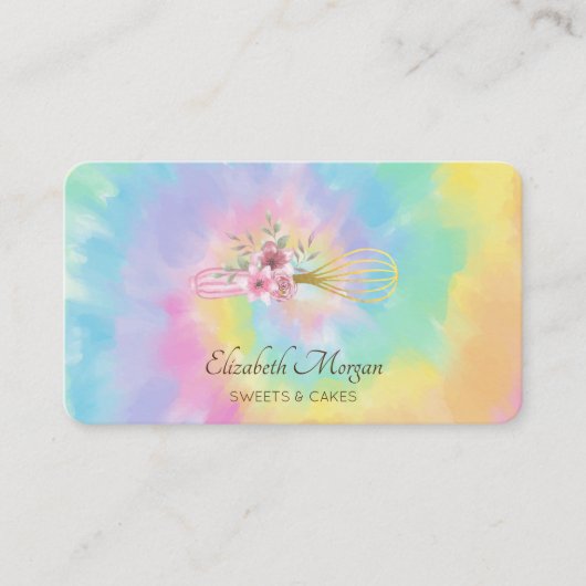 ウィスクエレガントフモダンァワーズ絞り染め 名刺 (正面)