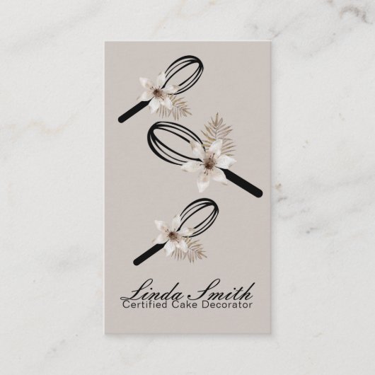 ウィスクエレガントホワイトフローラベーカリー 名刺 (正面)