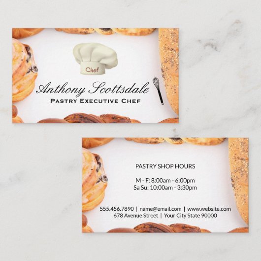 ウィスクシェフアイコン | ペストリー 名刺 (正面/裏面)