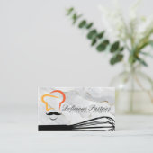 ウィスクシェフロゴ | 大理石 名刺 (スタンド正面)