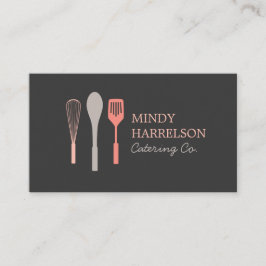ウィスクスプーンへらロゴIVベーカリー、ケータリング 名刺
