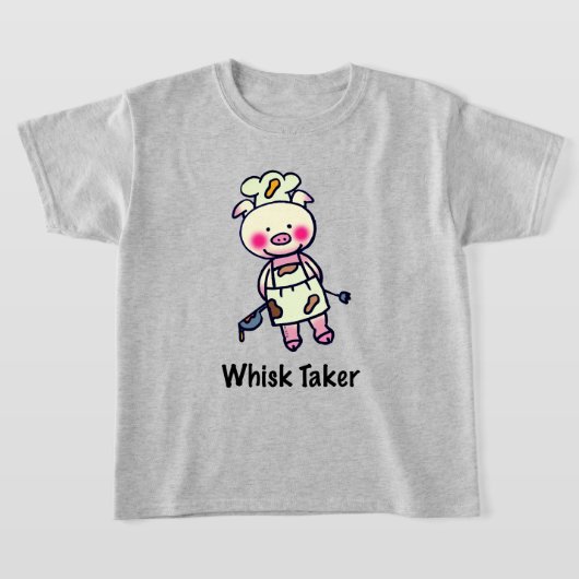 ウィスクテイカーピグおもしろい – シェフデザイン Tシャツ (レイダウン)