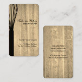 ウィスクバリエーションメニューのマスターウッドのテクスチャ 名刺 (正面/裏面)