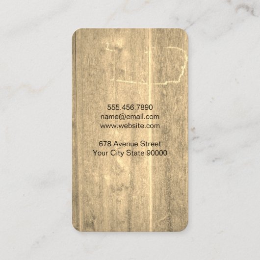 ウィスクバリエーションメニューのマスターウッドのテクスチャ 名刺 (裏面)