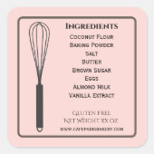 ウィスクピンクベーカリー製品ラベルの材料 スクエアシール (正面)