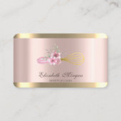 ウィスクフラワーズストライプバラ金ゴールドベーカリー 名刺 (正面)