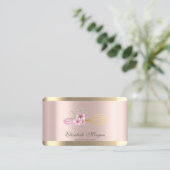 ウィスクフラワーズストライプバラ金ゴールドベーカリー 名刺 (スタンド正面)