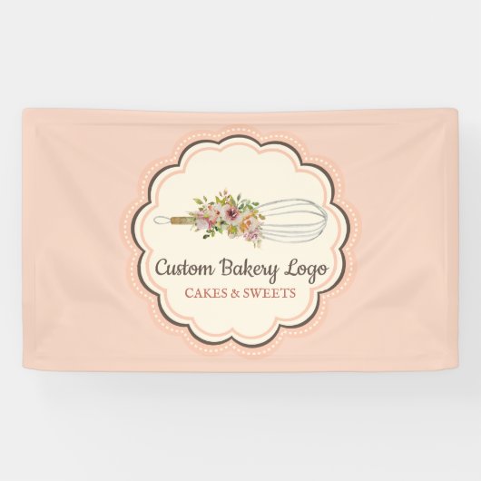 ウィスクフラワーベーカーショップ調理師レシピ 横断幕 (横)