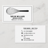 ウィスクベーカリーベイクショップベイカーベーキンググッズ焼いた 名刺 (正面/裏面)