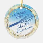 ウィスクベーキングはブルース・ベーカリー遠くに・クリスマスを迎える セラミックオーナメント (正面)