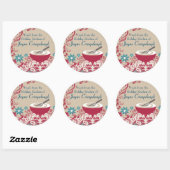 ウィスクミキシングボウルのクリスマスの休日の食品ラベル ラウンドシール (シート)