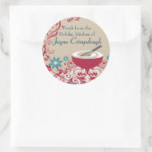 ウィスクミキシングボウルのクリスマスの休日の食品ラベル ラウンドシール (バッグ)