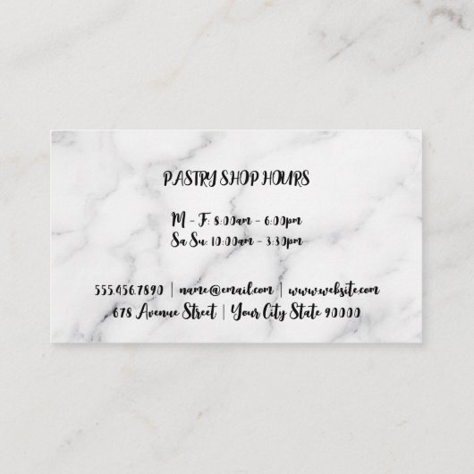 ウィスクロゴ |ベーキングの材料とツール 名刺 (裏面)