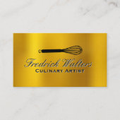 ウィスクロゴ |金ゴールドメタル背景 名刺 (正面)