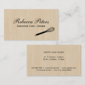 ウィスク変動 |料理マスター |木目 名刺 (正面/裏面)