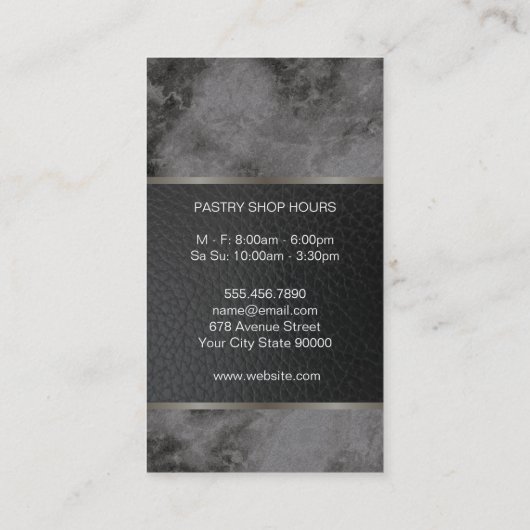 ウィスク転がのピンカリカリナルマスターブラックマーブル 名刺 (裏面)