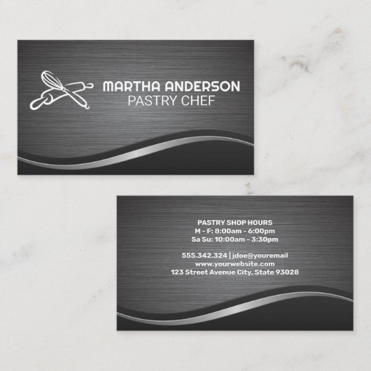 ウィスク転がピン | 料理 名刺 (正面/裏面)