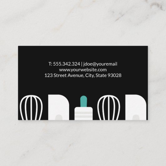 ウィスク転がヘラ針 | つや消しテクスチャ 名刺 (裏面)