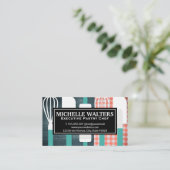 ウィスク転がヘラ針 |ピクニックテーブルの背景 名刺 (スタンド正面)