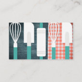 ウィスク転がヘラ針 |ピクニックテーブルの背景 名刺 (裏面)