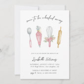 ウィスク遠くにベーキングブライダルシャワー 招待状 (正面)