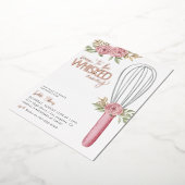 ウィスク遠くにベーキングブライダルシャワー 箔招待状 (回転した状態)