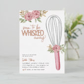 ウィスク遠くにベーキングブライダルシャワー 箔招待状 (立ち正面)