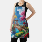 "ウィスク遠くに-ファンタジーターコイズ川" エプロン (インサイチュ)