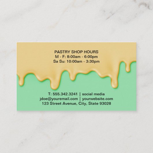 ウィスク |つや消し滴 名刺 (裏面)