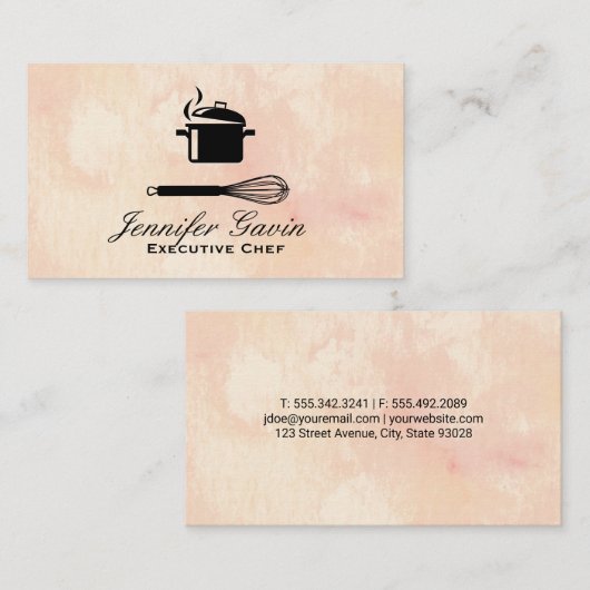 ウィスク |エグゼクティブシェフ |料理ポット 名刺 (正面/裏面)