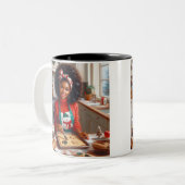 「ウィスク、シップ、スレー」ベーキングマグ ツートーンマグカップ (正面左)