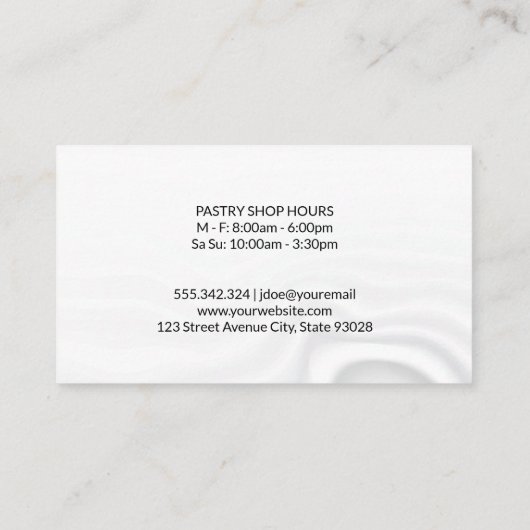 ウィスク | シルキーの背景 | ドーナツ 名刺 (裏面)