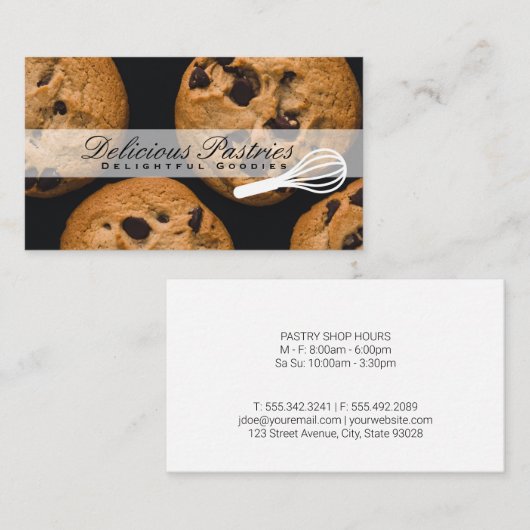 ウィスク | パティシシェフ | クッキー 名刺 (正面/裏面)