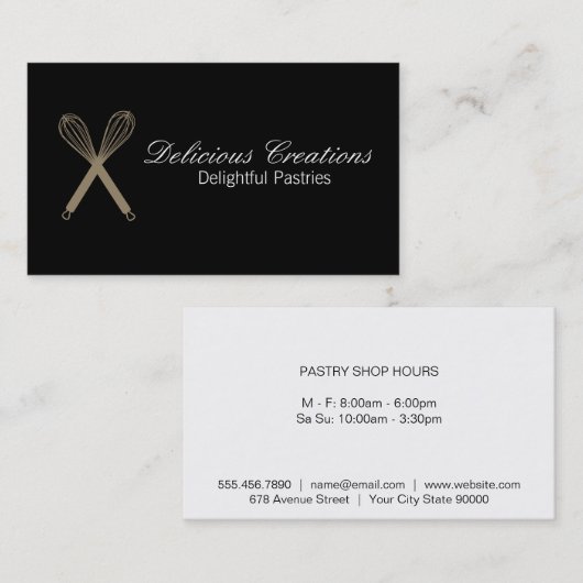 ウィスク（マゼンタ）変動 |料理マスター 名刺 (正面/裏面)