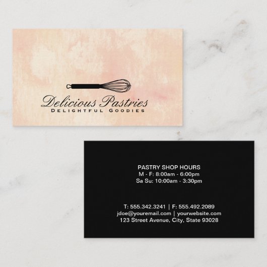 ウィスク | 料理長 名刺 (正面/裏面)