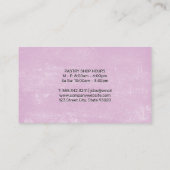 ウィスク | 紫のテクスチャの背景 名刺 (裏面)