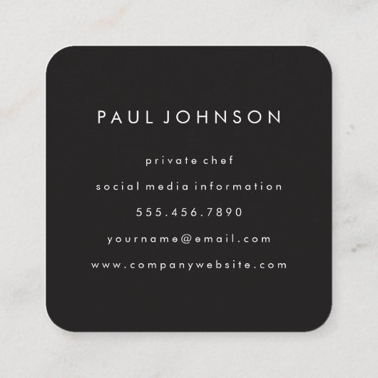 ウィスク(金ゴールド)変動 |料理マスター スクエア名刺 (裏面)