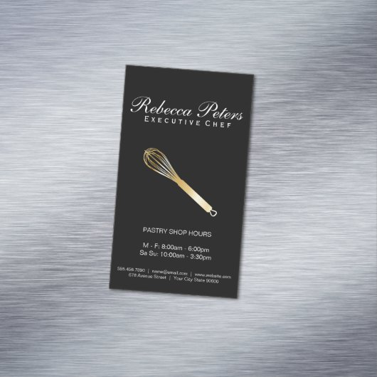 ウィスク(金ゴールド) |料理マスター マグネット名刺 (インサイチュ)