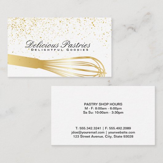 ウィスク(金ゴールド) |料理マスター 名刺 (正面/裏面)