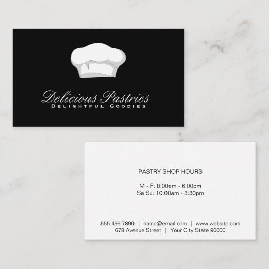 ウィスク | Chef調理師 |レストランのオーナー 名刺 (正面/裏面)