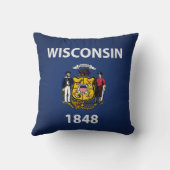 ウィスコンカッコいいシン州国旗 クッション (裏面)