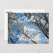 ウィスコンシンかわいらしスノー風景写真から ポストカード (正面/裏面)