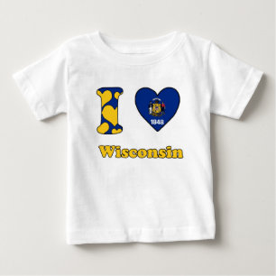 ウィスコンシンが大好き ベビーTシャツ