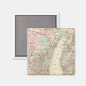 ウィスコンシンとミシガン マグネット (正面/裏面)