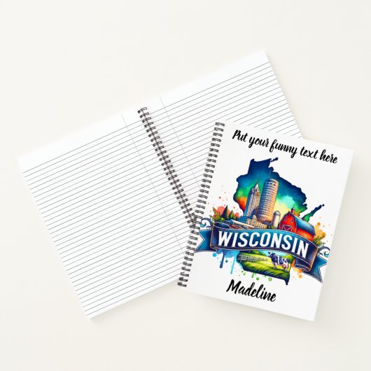 ウィスコンシンのアトラク鮮やかトを探索! ノートブック (内部)