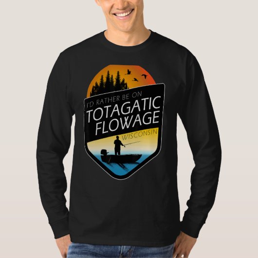 ウィスコンシンのウィスコンシン川に行きたいな Tシャツ (正面)