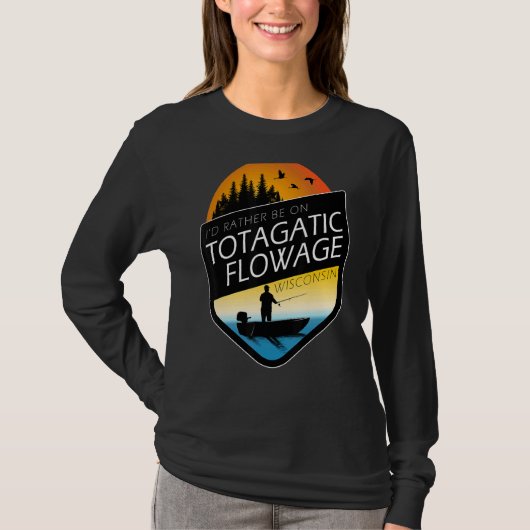 ウィスコンシンのウィスコンシン川に行きたいな Tシャツ (正面)
