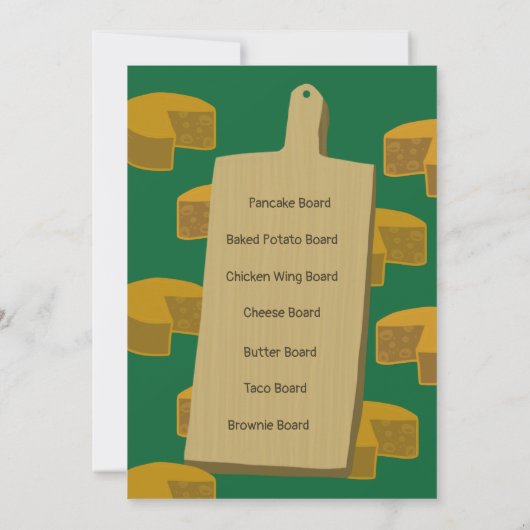 ウィスコンシンのサッカーに自分のボードパーティーをもたらす 招待状 (裏面)