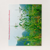 ウィスコンシンのトウモロコシの茎。クリスマスの挨拶 ジグソーパズル (縦)