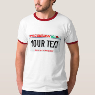 ウィスコンシンのナンバープレート Tシャツ